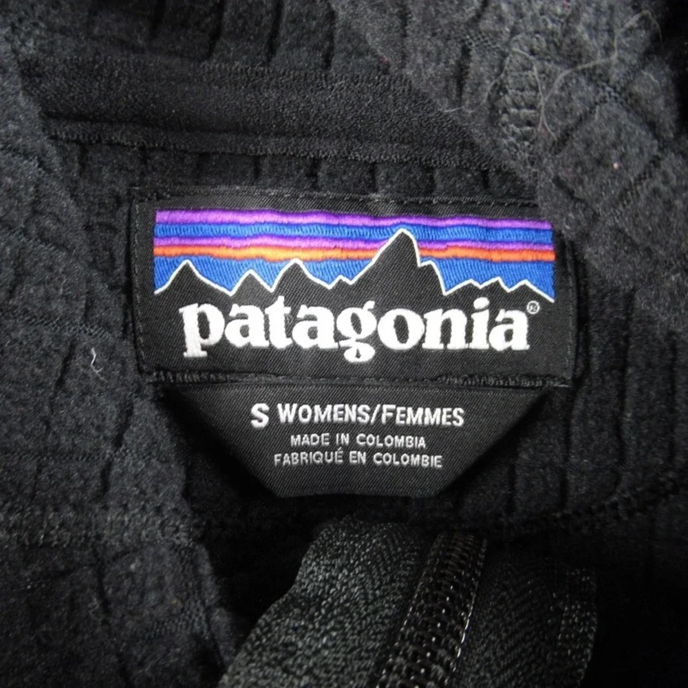 Patagonia Womens R3 Hi-Loft Hoody Full Zip Polartec Fleece Jacket Black Small - Picture 3 of 10